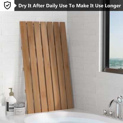 Waterproof Wooden Bamboo Shower Mat