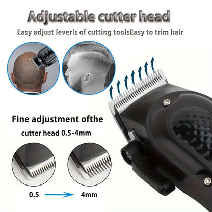 Professional Hair Clipper Kit for Men - Cordless Rechargeable