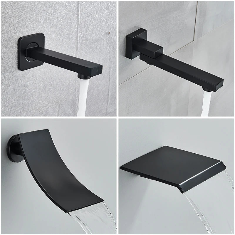 Waterfall Shower System, Faucet Set with Tub Spout
