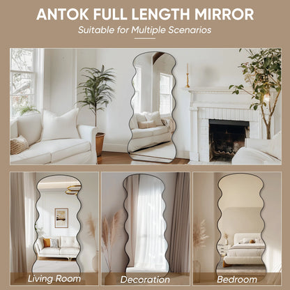 Wavy Full-Length Mirror Adds Light, Depth & Style