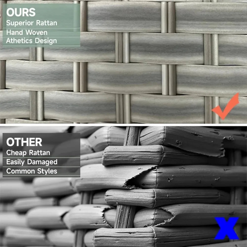 Sectional Wicker Patio Furniture Set