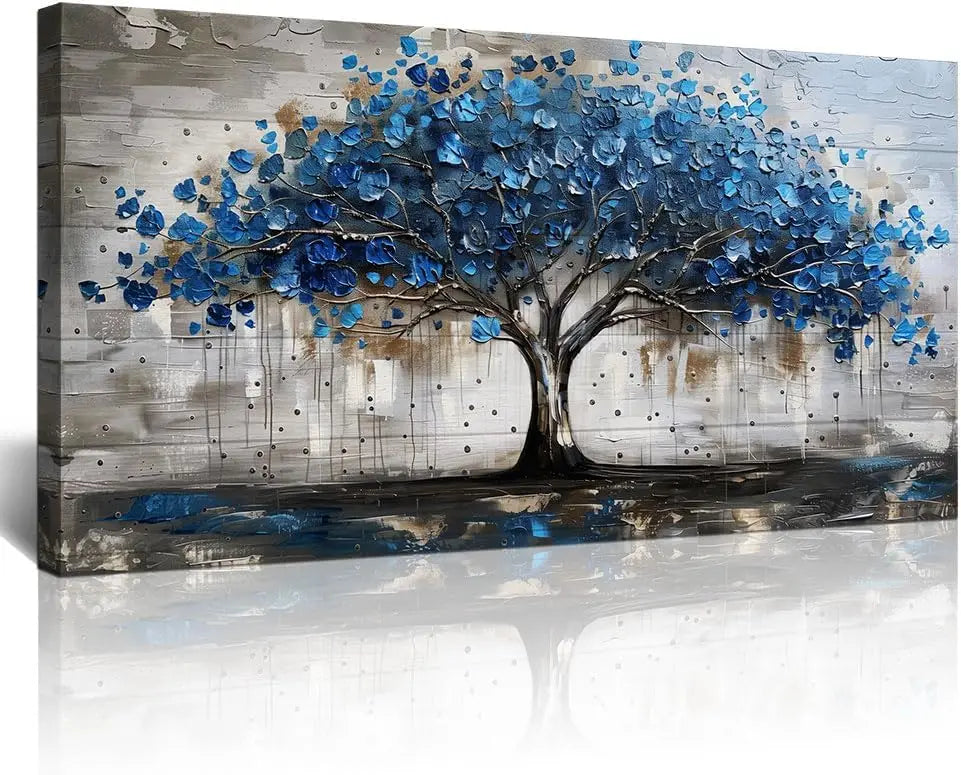 A panoramic abstract tree canvas that adds modern, stylish warmth to any living room, bedroom, or office