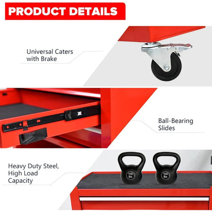 Rolling Tool Box With Storage Drawers