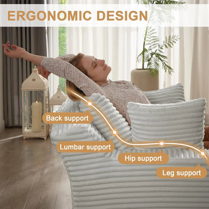 Boneless Deep Seat Over-Sized Lounge Chair