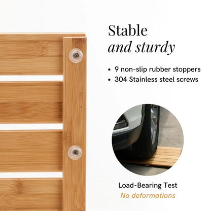 Elegant Spa-Inspired Natural Bamboo Bath or Sauna Mat