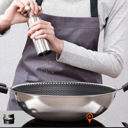 Stainless Steel Wok with Lid Simple Versatile Cooking