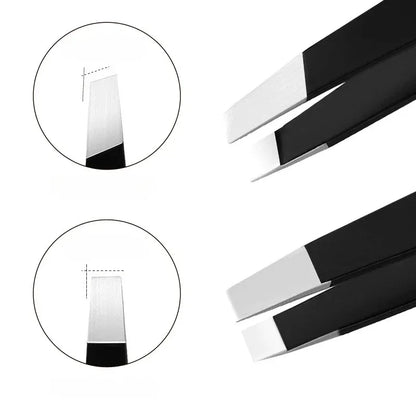 Slanted Stainless Steel Beauty Tweezer