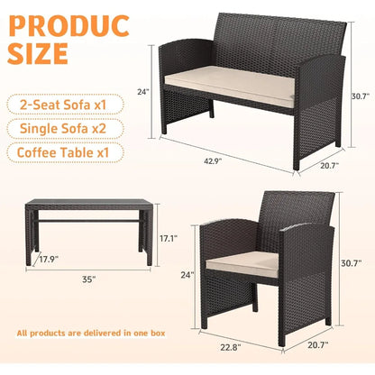 4-piece patio furniture set