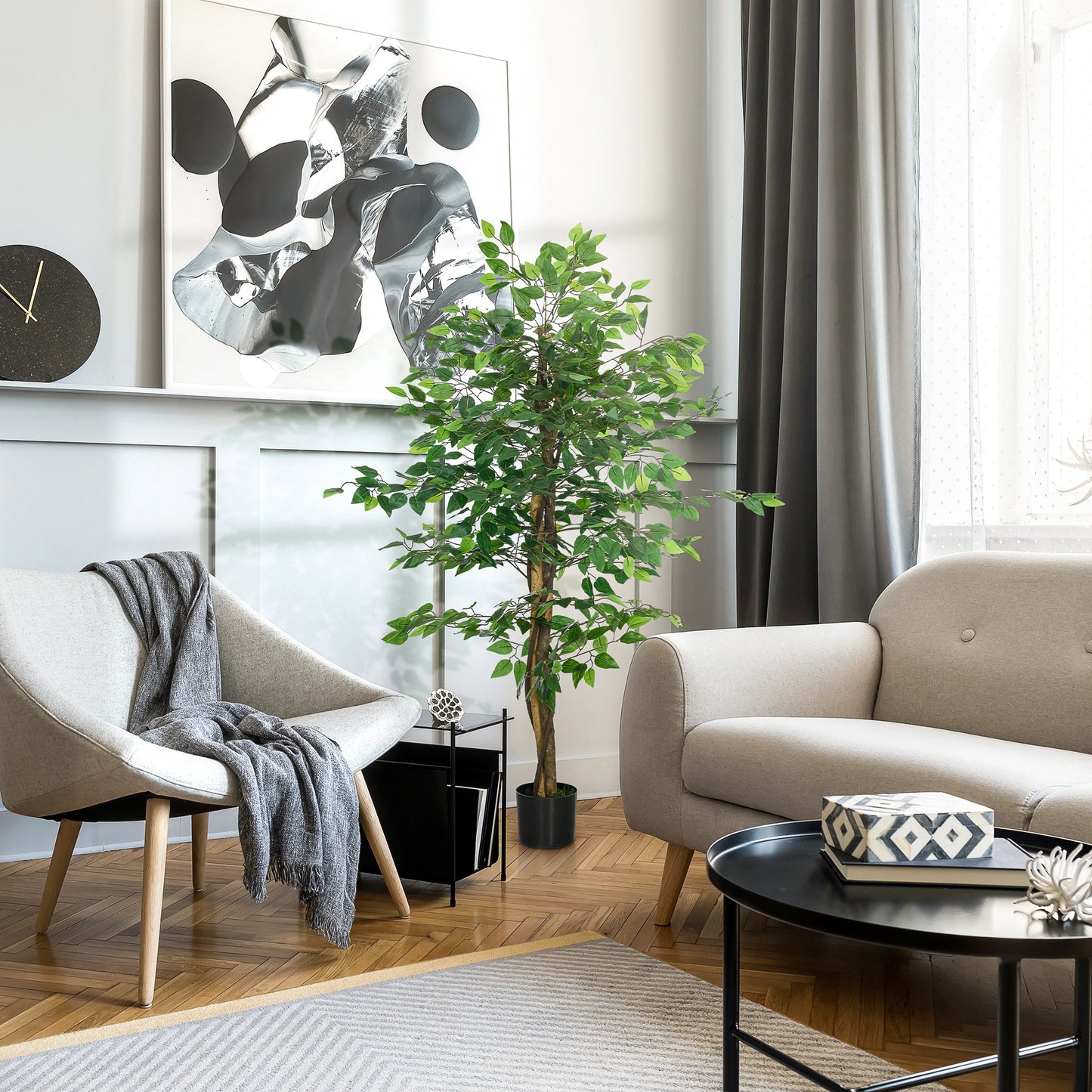 Silk Ficus Plant Warmth Without the Maintenace