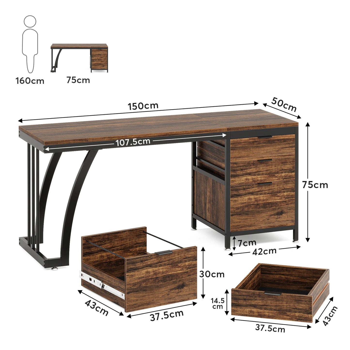 Built In Reversible Storage Desk That Keeps Your Space Clean Calm & Focused