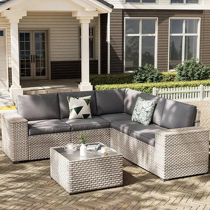 Sectional Wicker Patio Furniture Set