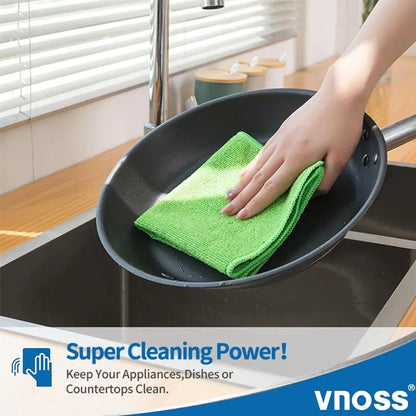 10 Pack Multi-color Super Absorbent Scratch-Free Microfiber Cleaning Cloth