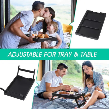 Folding Bamboo Bed Tray Enhances Convenience & Comfort