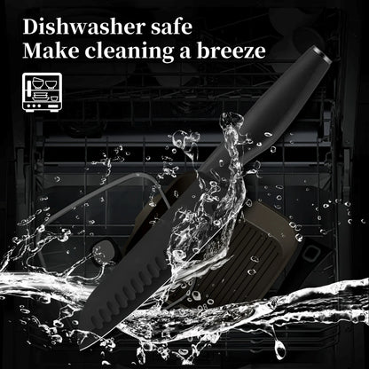 15‑piece stainless steel kitchen knife set