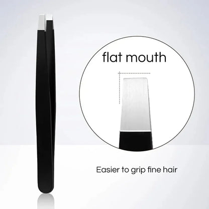 Slanted Stainless Steel Beauty Tweezer
