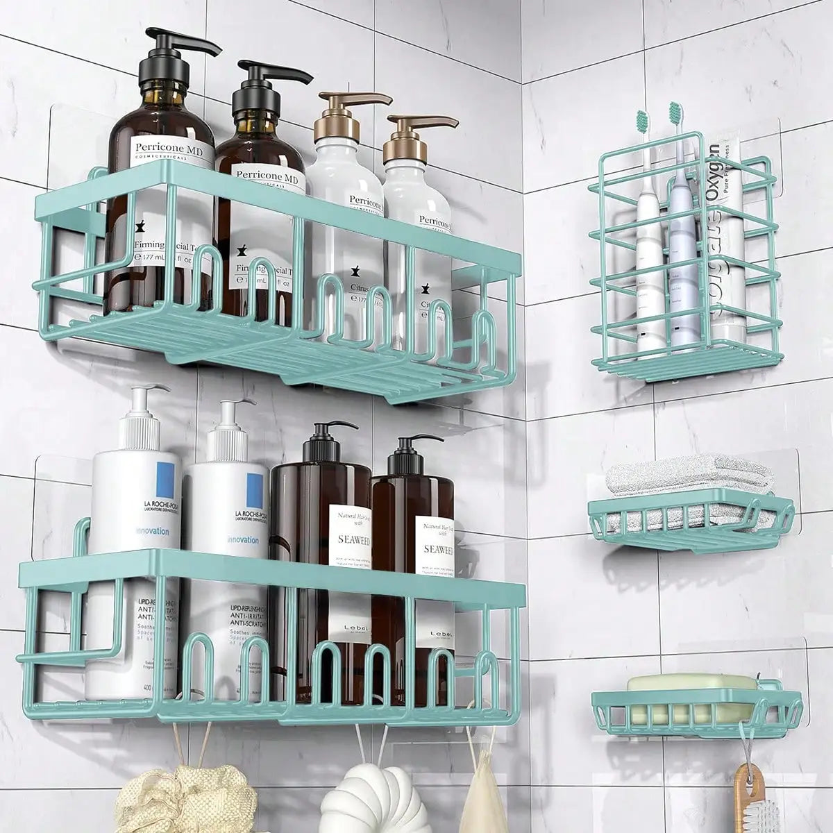 Space-Saving & Stylish Stainless Steel Shower Caddy