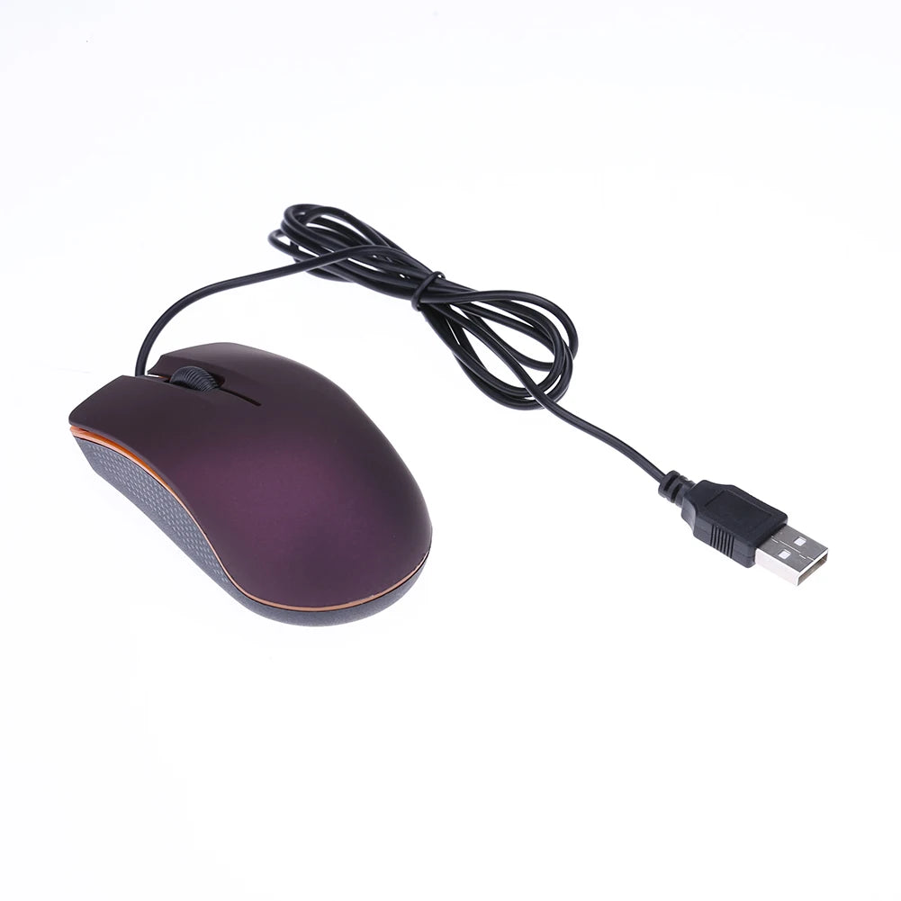 A 3 Button Sleek Easy-to-Use USB Wired Optical Mouse Delivers Smooth Control