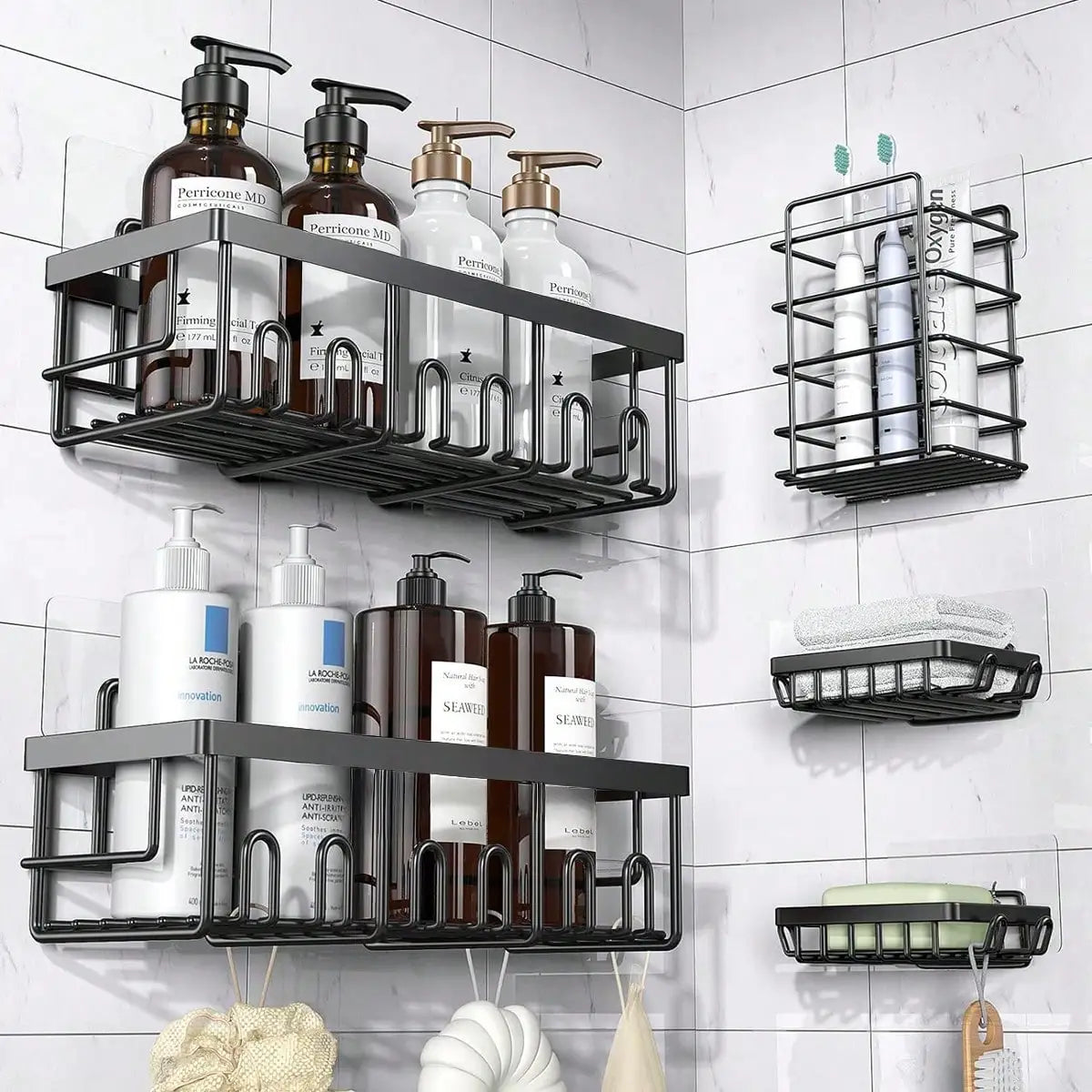Space-Saving & Stylish Stainless Steel Shower Caddy