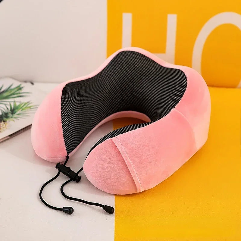Soft U‑Shaped Memory Foam Pillow for Comfy Travel Rest