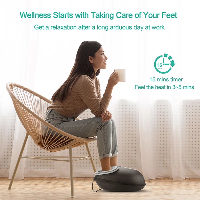 Spa Like Heated Shiatsu Foot Massager Delivers Deep Relief & Relaxation