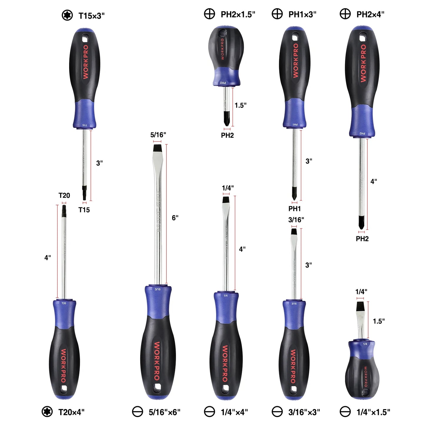16 Piece Torque Magnetic Screwdriver Set