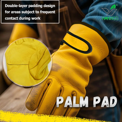 100% Sheepskin Safety Gloves, Wear-resistant