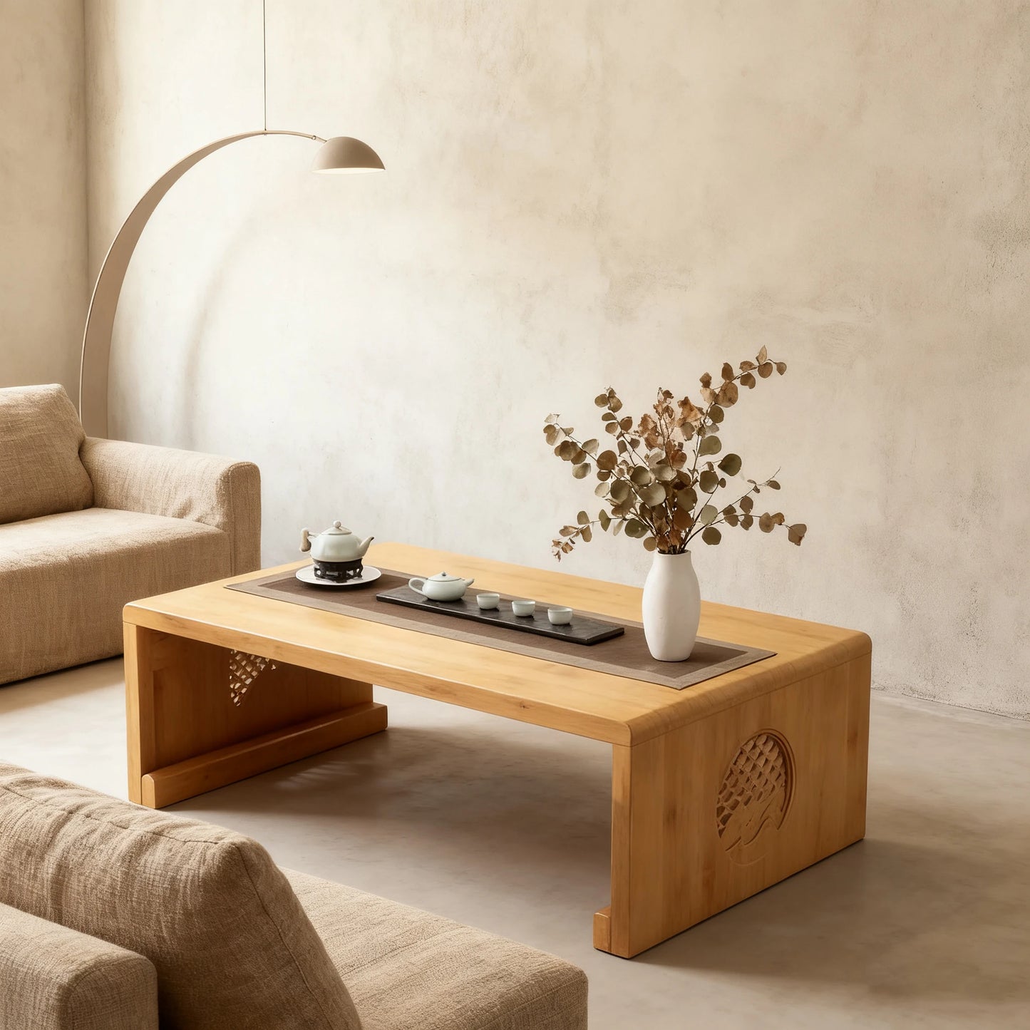 Foldable Japanese-Style Low Table Adds Style & Function