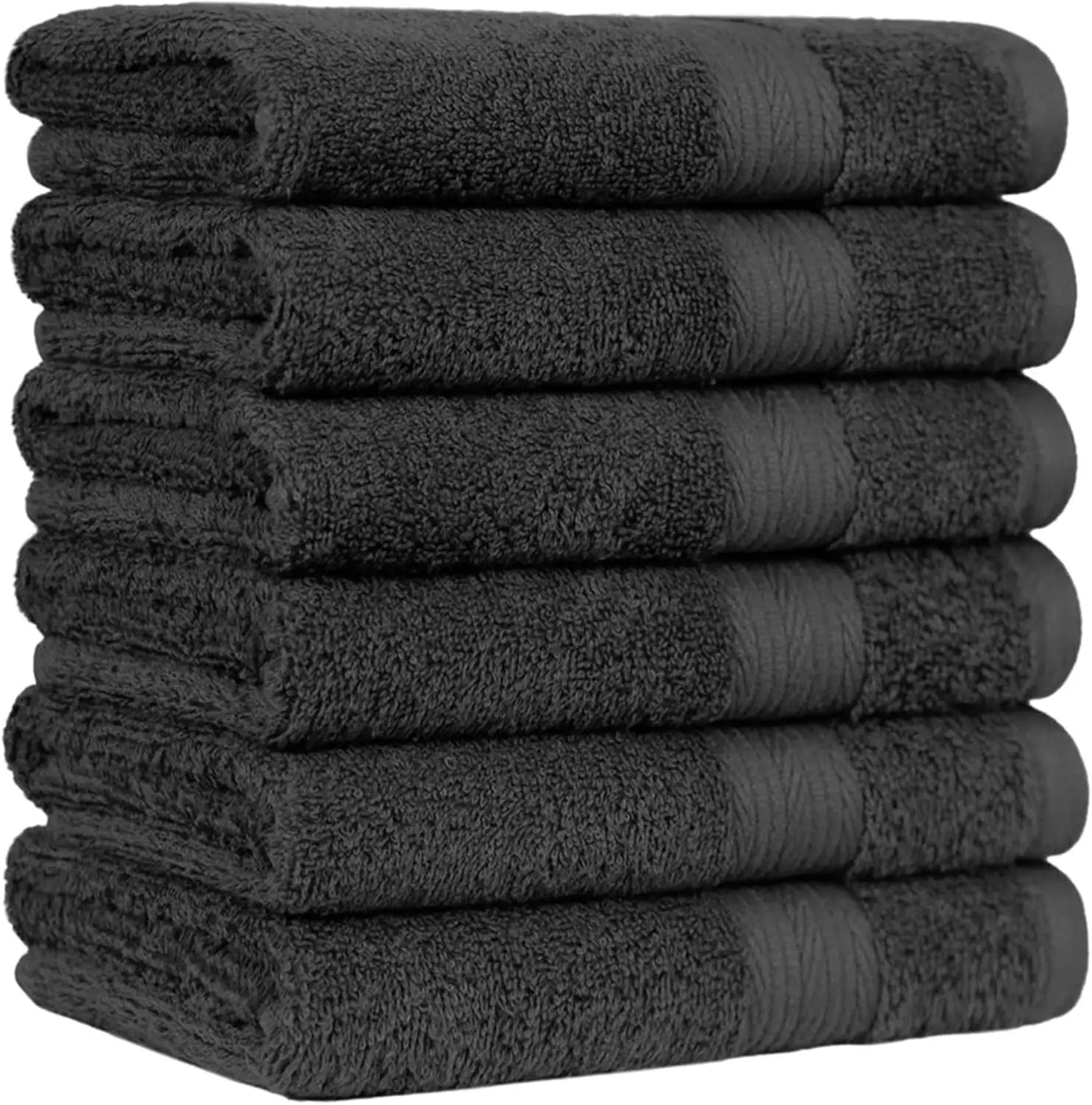 Over-Sized 100% Cotton Soft Absorbent Bath Towels - 2 Bath 2 Hand 2 Washcloths  Set
