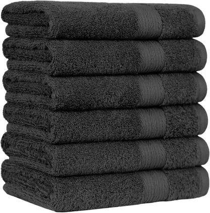 Over-Sized 100% Cotton Soft Absorbent Bath Towels - 2 Bath 2 Hand 2 Washcloths  Set