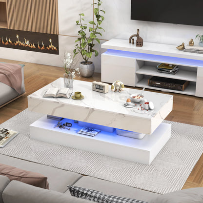 LED‑Lit Hidden Storage Modern Coffee Table that Transforms Your Living Room