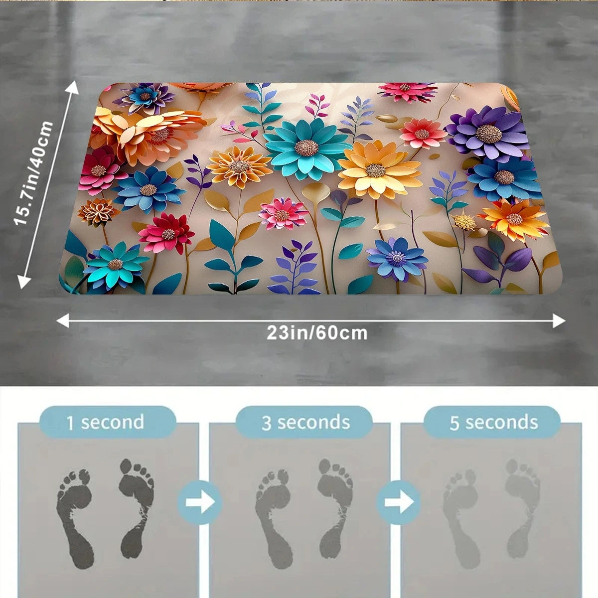 Vibrant, Soft & Absorbent Bathroom Mat