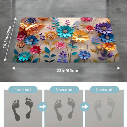 Vibrant, Soft & Absorbent Bathroom Mat