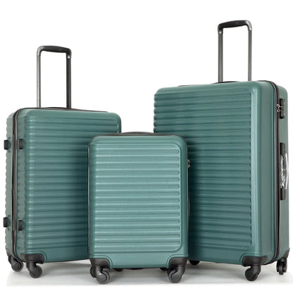 3 Piece Lightweight Hardshell Luggage Set with TSA Lock, Spinner Wheels