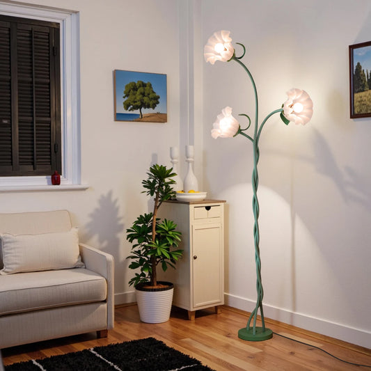 3 Color Dimmable Flower Floor Lamp, Flexible Neck