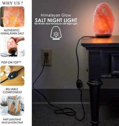 2 Pack Glowing Hand Carved Natural Himalayan Salt Lamp