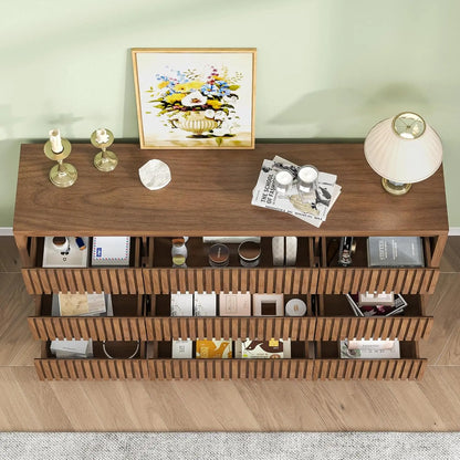 Fluted 9-Drawer Dresser Adds Vintage Charm, Storage & Style
