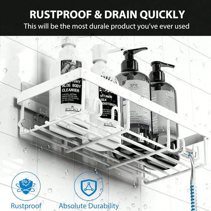 Space-Saving & Stylish Stainless Steel Shower Caddy