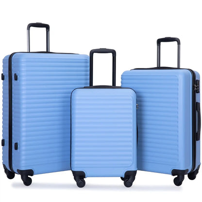 3 Piece Lightweight Hardshell Luggage Set with TSA Lock, Spinner Wheels