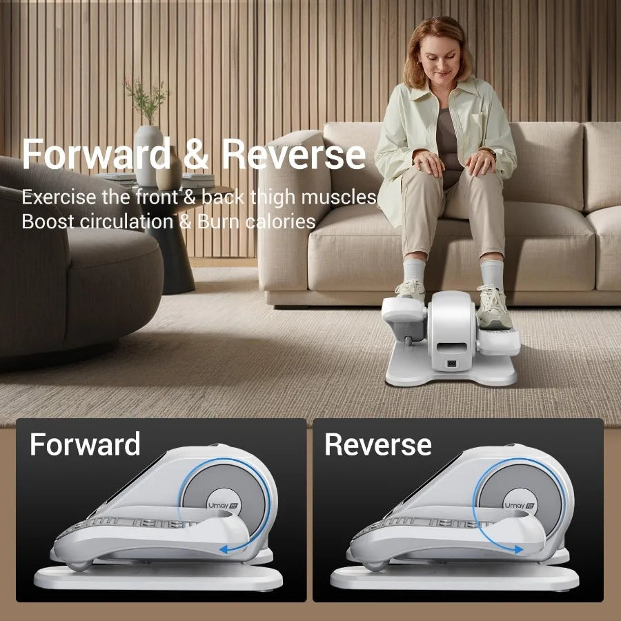 Under Desk Elliptical Machine Supporting Gentle, Low-Impact Leg Movement