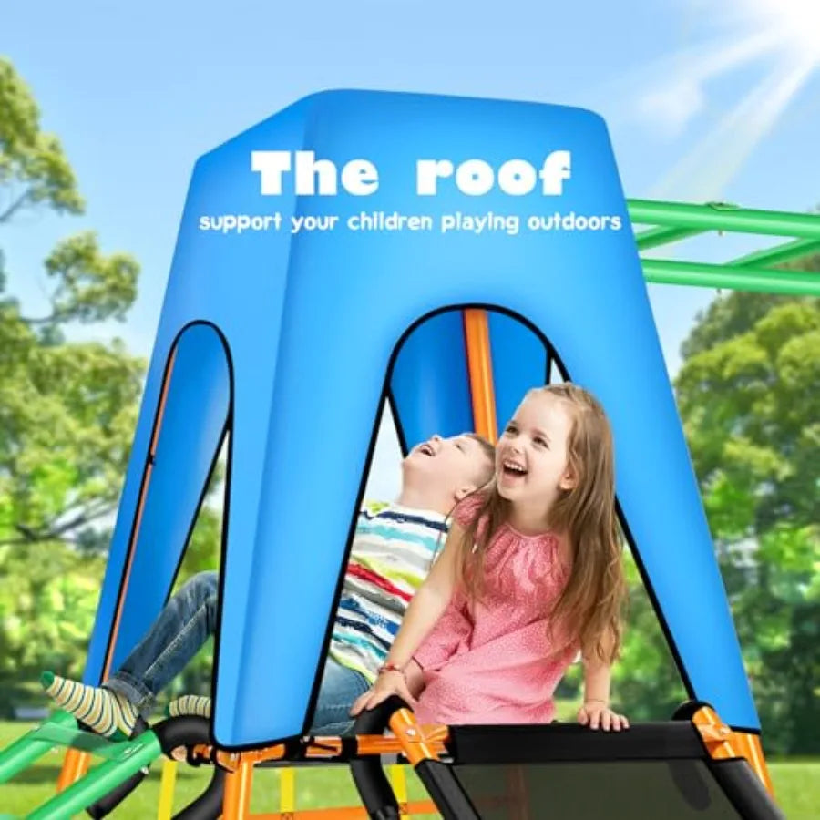 Outdoor Play Equipment with Swings, Slide, Climbing Ladder & Ball Pit