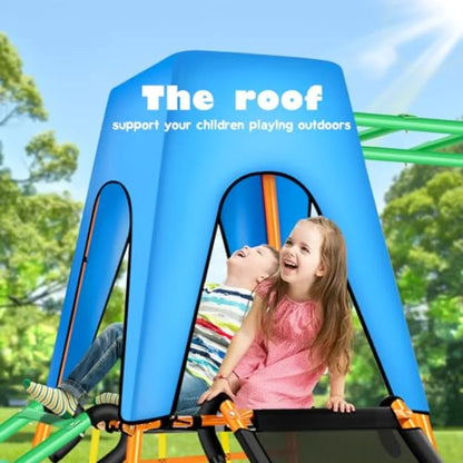 Outdoor Play Equipment with Swings, Slide, Climbing Ladder & Ball Pit