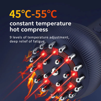 Relax, Recharge & Unwind with This Multi-Function Body & Scalp Massager Featuring Gentle Heat, Vibration & Pulse Micro-Current Technology.     Assists with Lymphatic Drainage