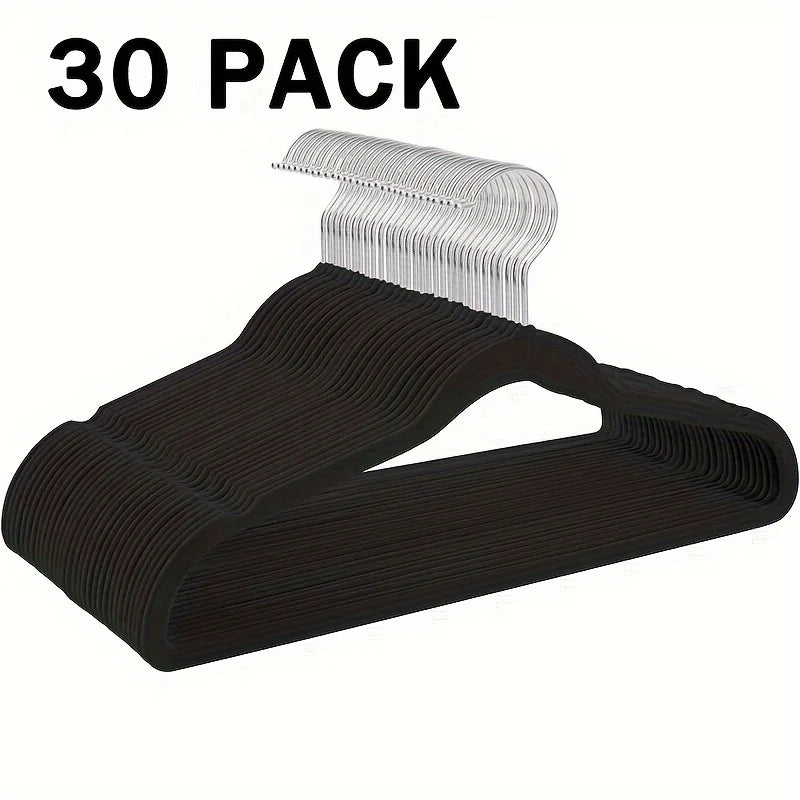 30 Pack Hanger Set with Non-Slip Grip
