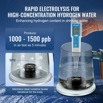 400ML Hydrogen Water Ionizer, SPE Technology with Wireless Charging Base