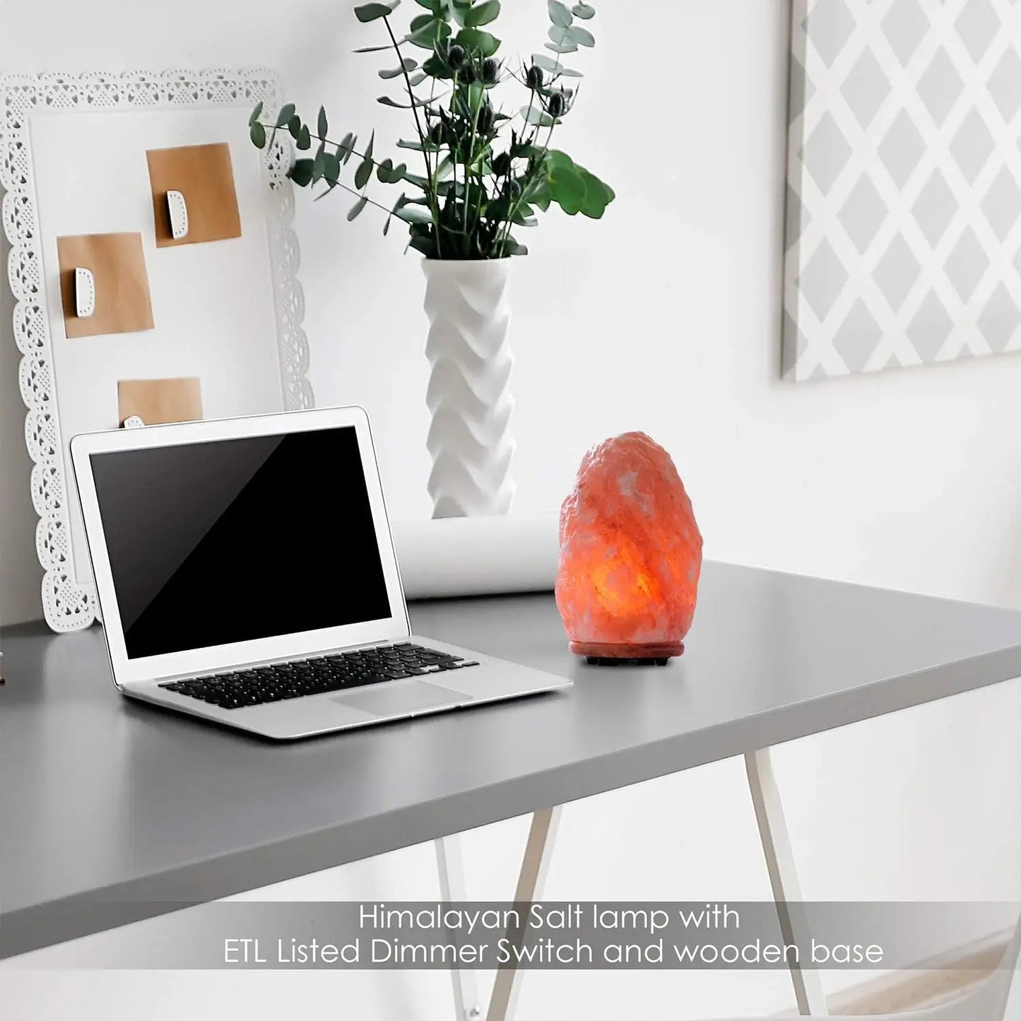 2 Pack Glowing Hand Carved Natural Himalayan Salt Lamp