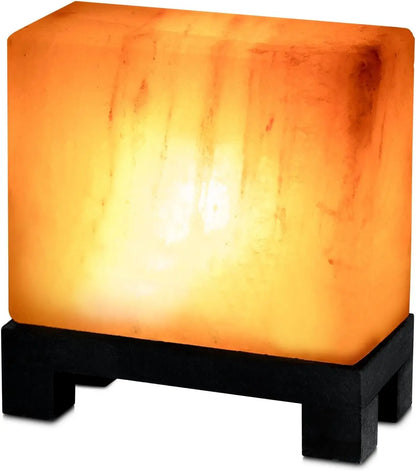 Natural Himalayan crystal salt lamp with a soothing, warm glow