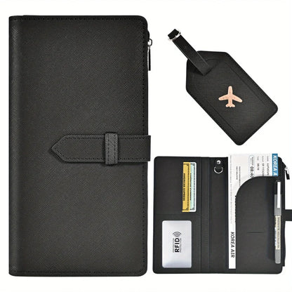 2 Piece - Passport Holder & Travel Wallet Set