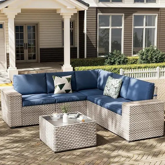 Sectional Wicker Patio Furniture Set