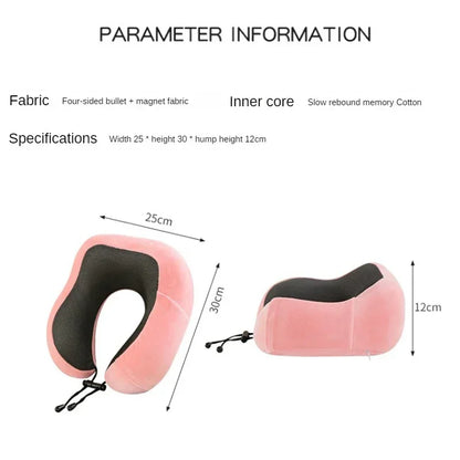 Soft U‑Shaped Memory Foam Pillow for Comfy Travel Rest