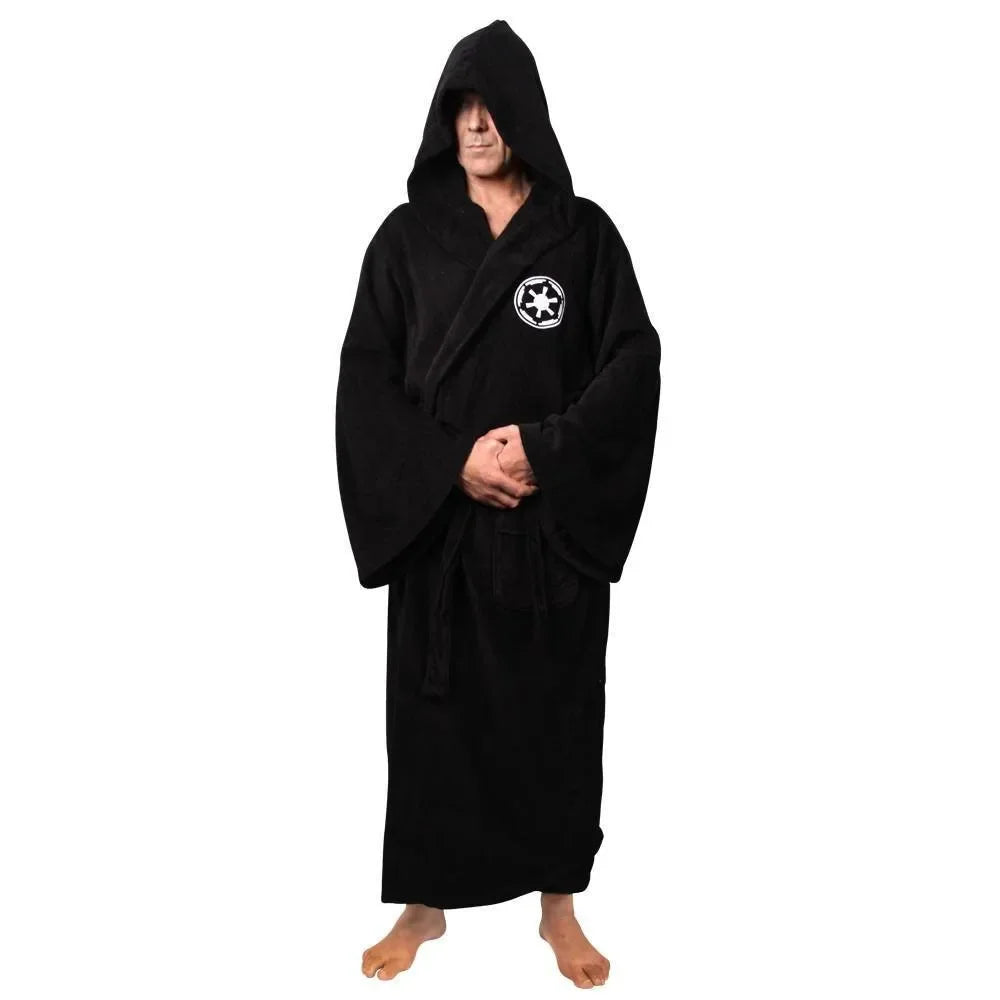 Hooded Warm Male Flannel Robe